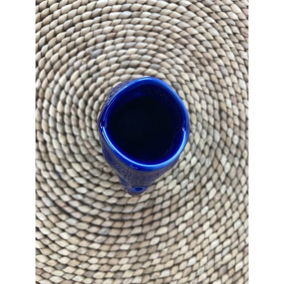 *Vintage Blue Ceramic Gurgle Pot Jug Glug Glug 3 1/2" H Small Mini Collectible - Picture 3 of 8